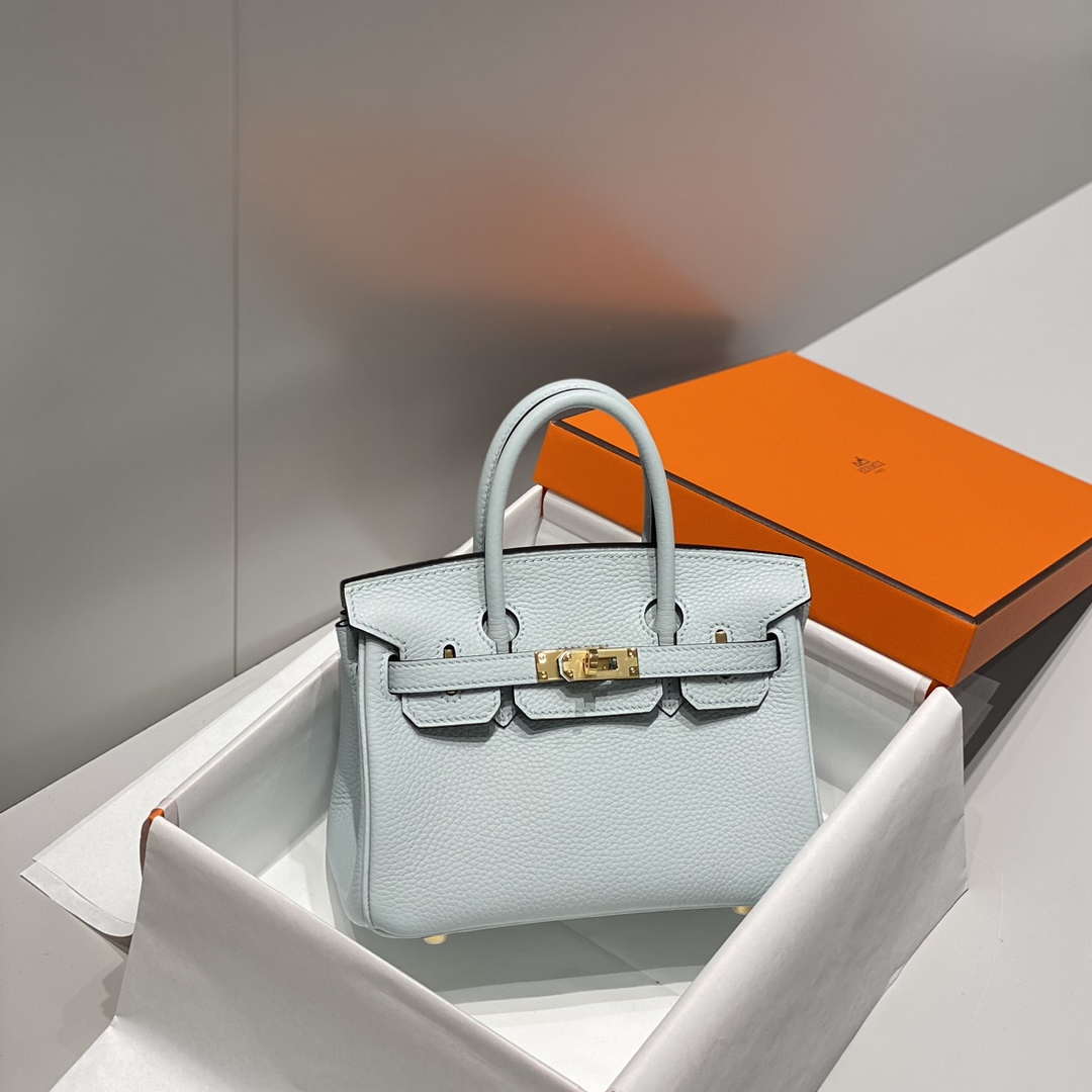 Hermes Mini Birkin Designer Tote Bag Togo Leather 20CM H28402