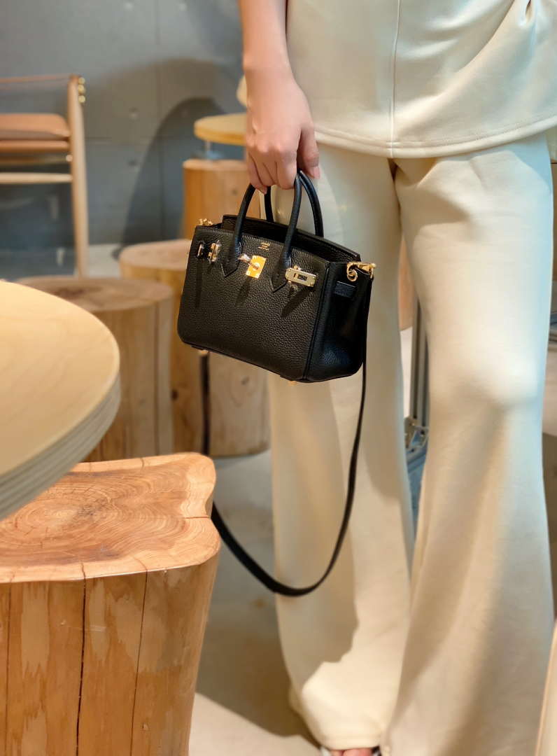 Hermes Mini Birkin Designer Tote Bag Togo Leather 20CM H28404