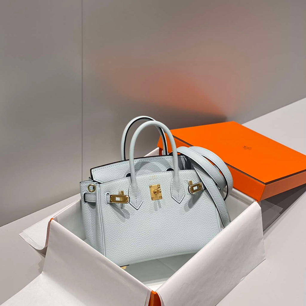 Hermes Mini Birkin Designer Tote Bag Togo Leather 20CM H28402
