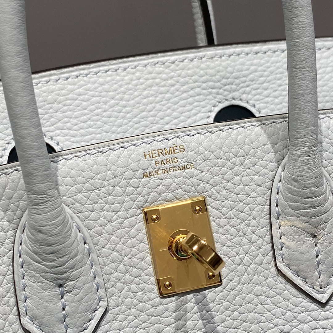 Hermes Mini Birkin Designer Tote Bag Togo Leather 20CM H28402