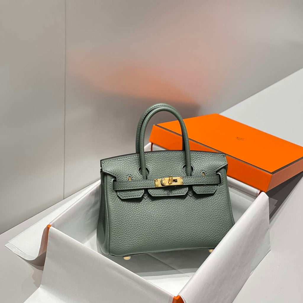 Hermes Mini Birkin Designer Tote Bag Togo Leather 20CM H28403