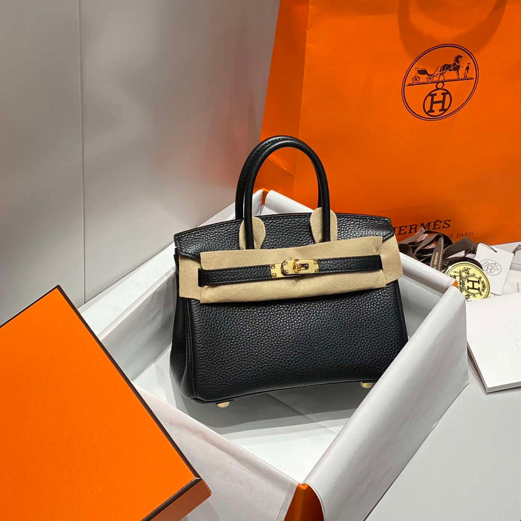 Hermes Mini Birkin Designer Tote Bag Togo Leather 20CM H28404