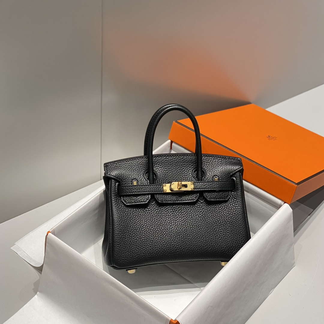 Hermes Mini Birkin Designer Tote Bag Togo Leather 20CM H28404