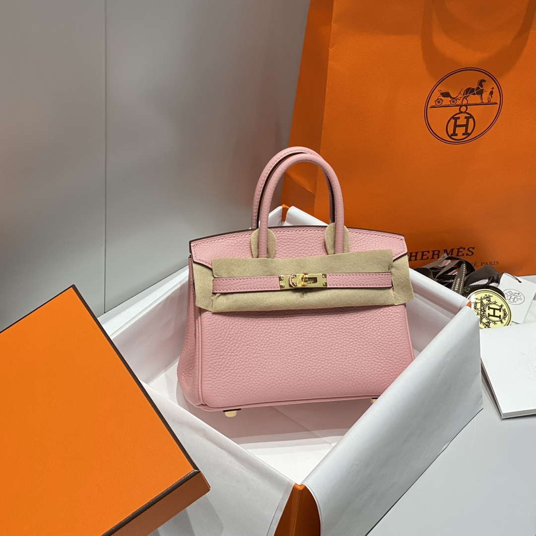 Hermes Mini Birkin Designer Tote Bag Togo Leather 20CM H28405