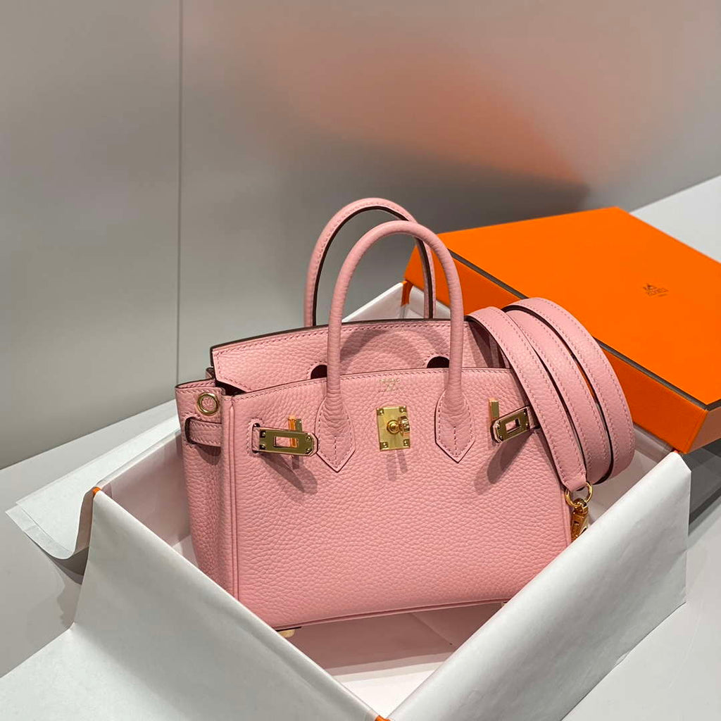 Hermes Mini Birkin Designer Tote Bag Togo Leather 20CM H28405