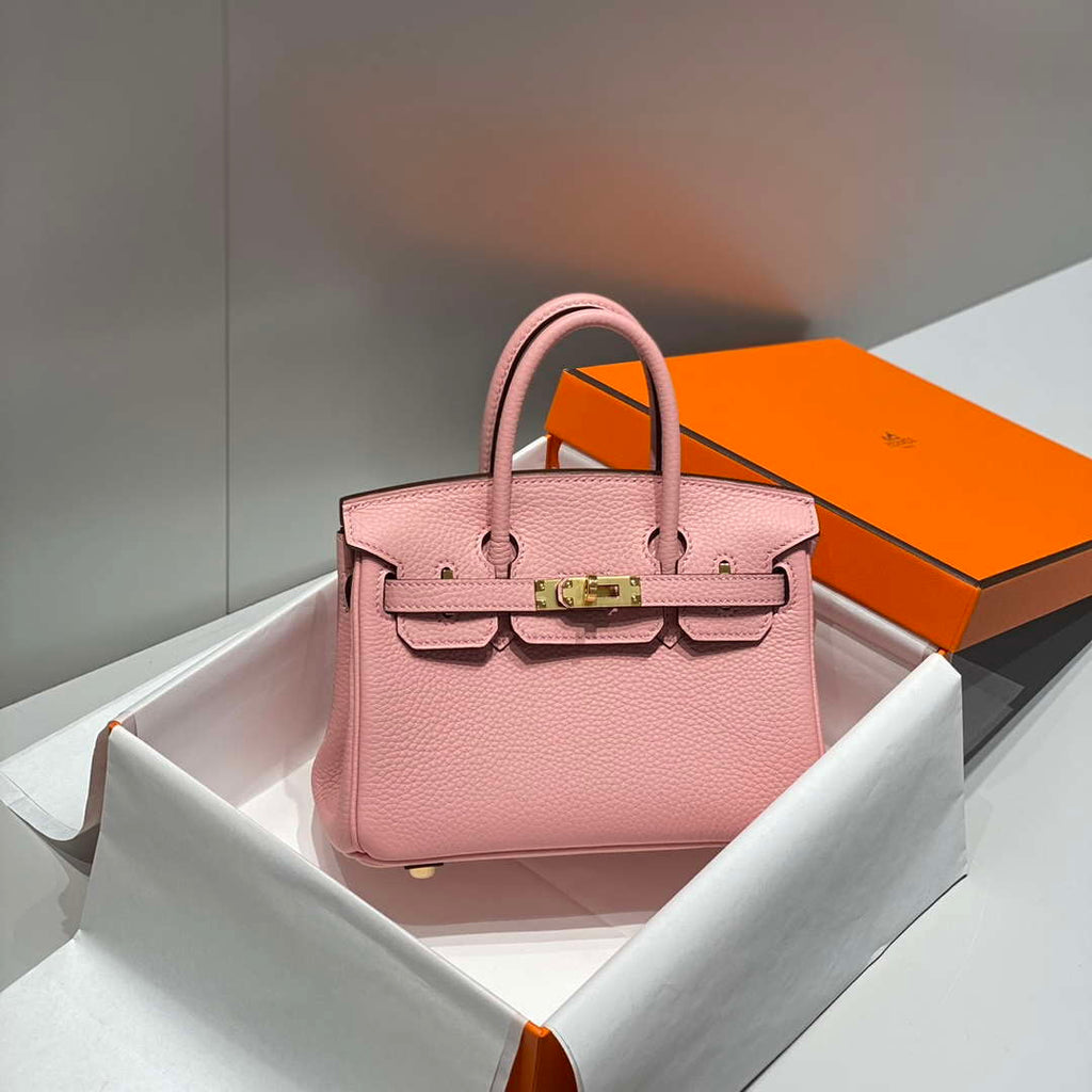 Hermes Mini Birkin Designer Tote Bag Togo Leather 20CM H28405