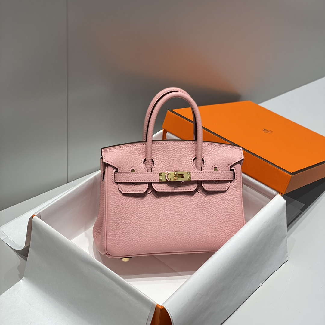 Hermes Mini Birkin Designer Tote Bag Togo Leather 20CM H28405