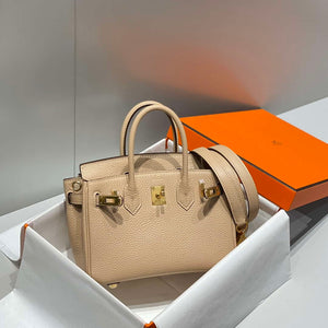 Hermes Mini Birkin Designer Tote Bag Togo Leather 20CM H28406 - Default Title - View 2