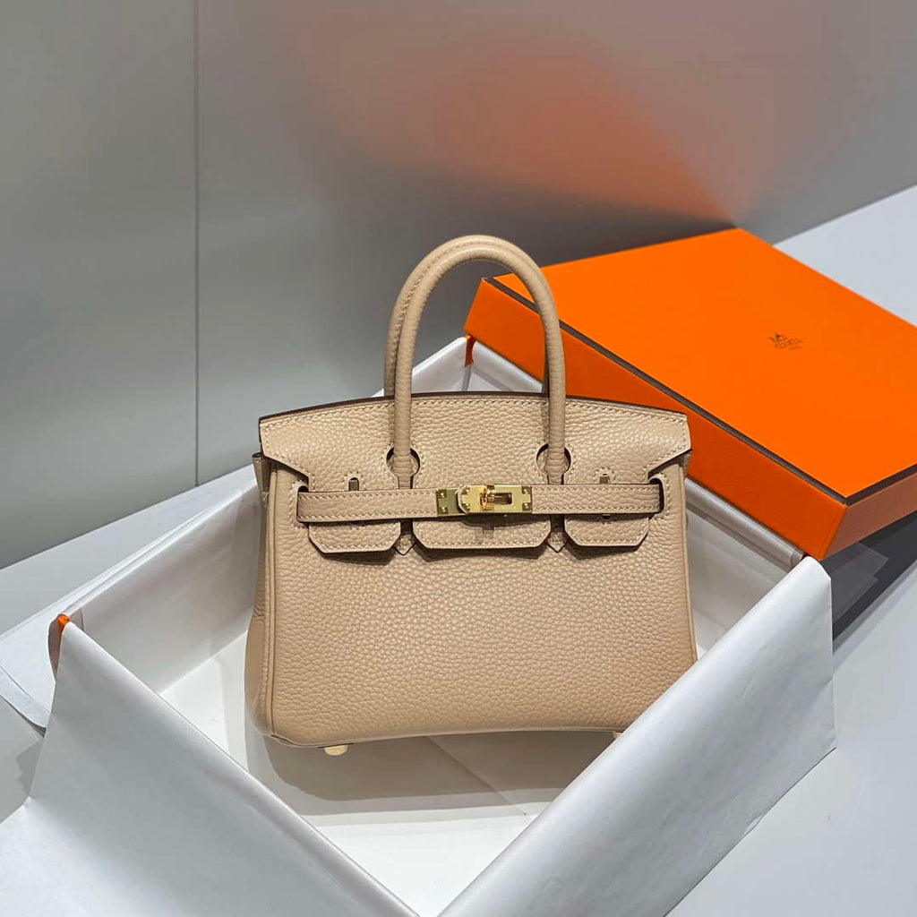 Hermes Mini Birkin Designer Tote Bag Togo Leather 20CM H28406