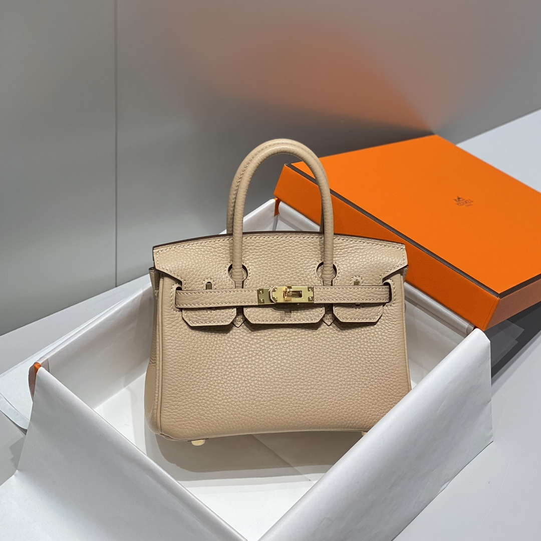 Hermes Mini Birkin Designer Tote Bag Togo Leather 20CM H28406