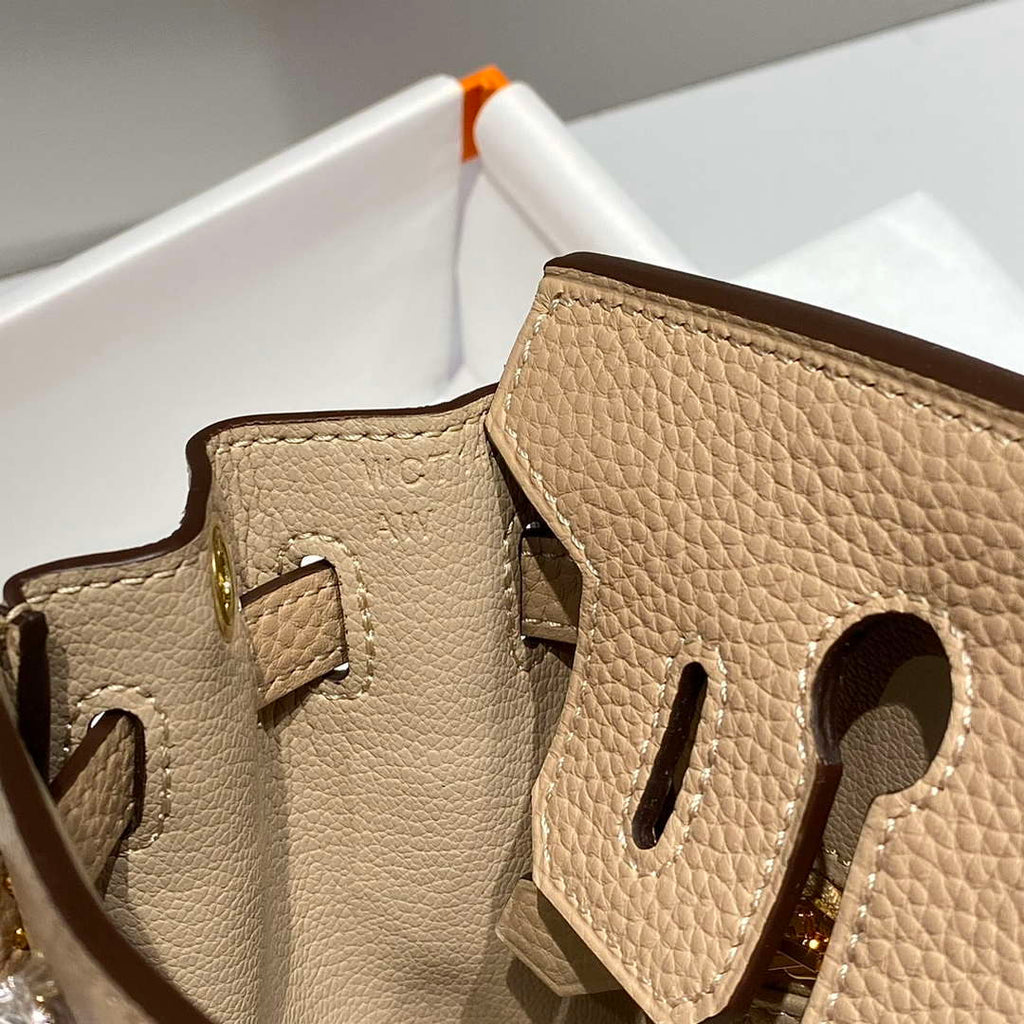 Hermes Mini Birkin Designer Tote Bag Togo Leather 20CM H28406