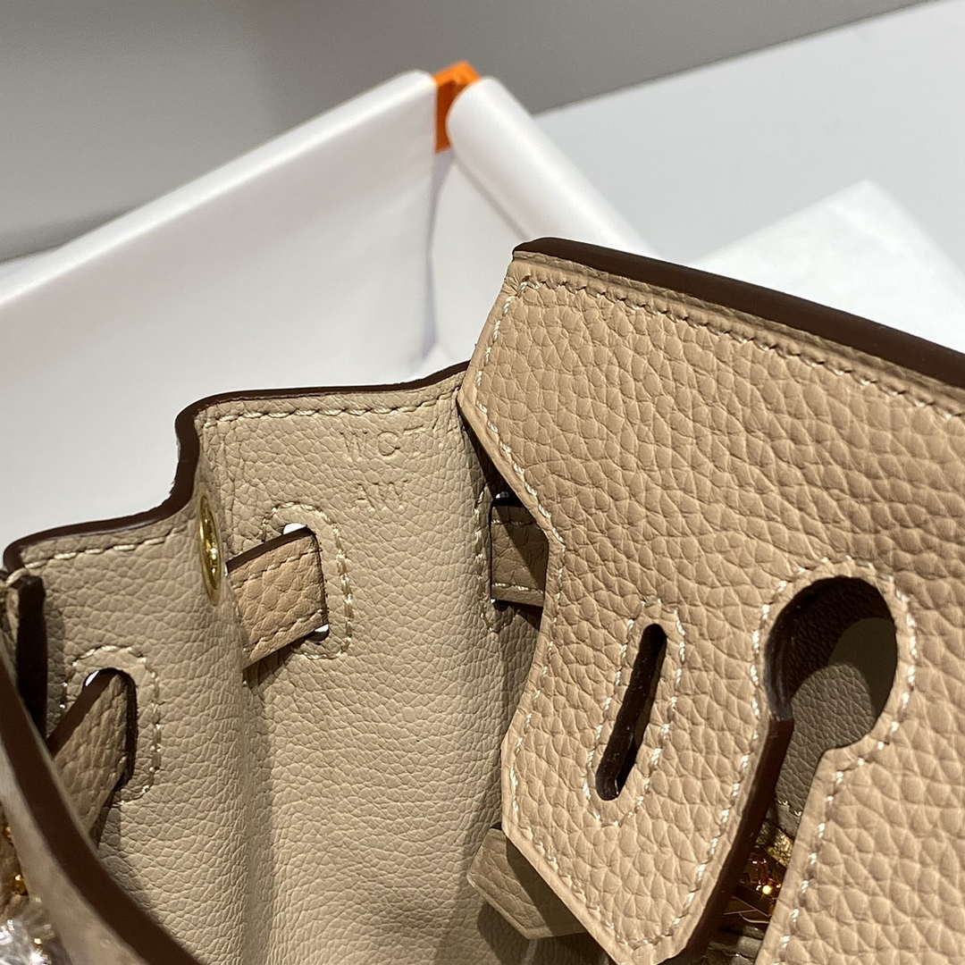 Hermes Mini Birkin Designer Tote Bag Togo Leather 20CM H28406