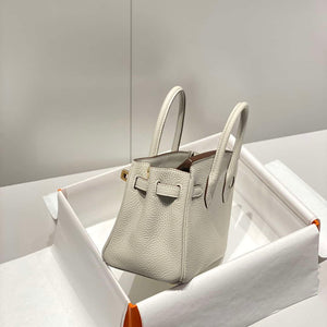 Hermes Mini Birkin Designer Tote Bag Togo Leather 20CM H28407 - Default Title - View 5