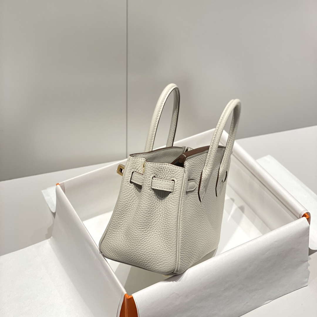 Hermes Mini Birkin Designer Tote Bag Togo Leather 20CM H28407