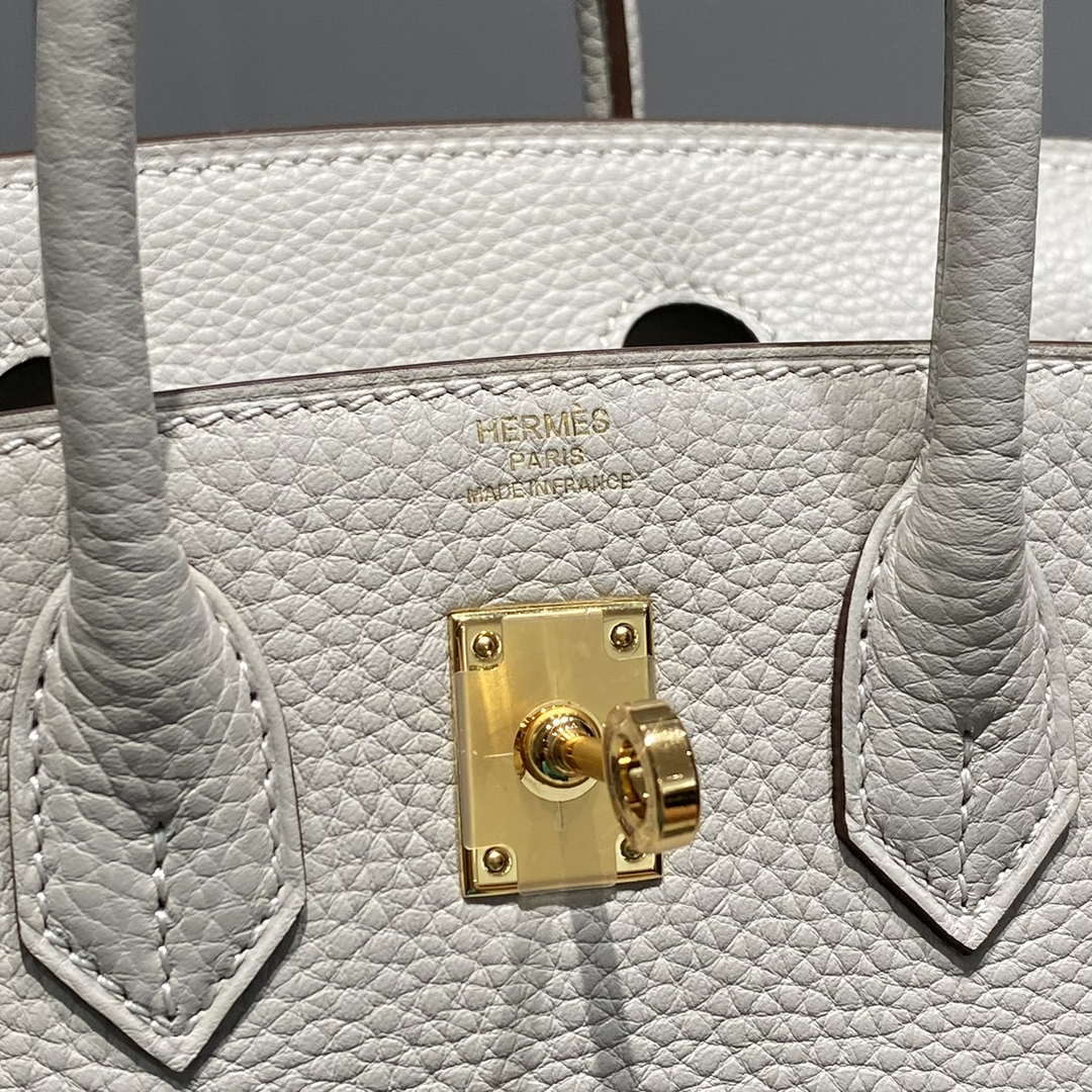 Hermes Mini Birkin Designer Tote Bag Togo Leather 20CM H28407