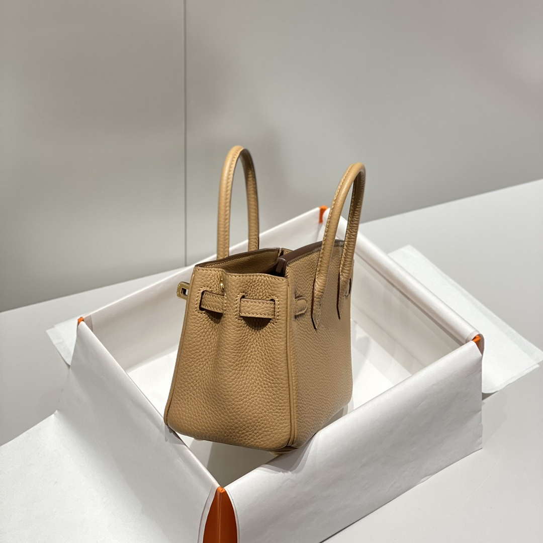Hermes Mini Birkin Designer Tote Bag Togo Leather 20CM H28408