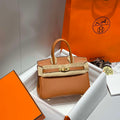 Hermes Mini Birkin Designer Tote Bag Togo Leather 20CM H28409