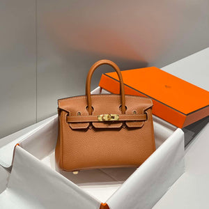 Hermes Mini Birkin Designer Tote Bag Togo Leather 20CM H28409 - Default Title - View 3