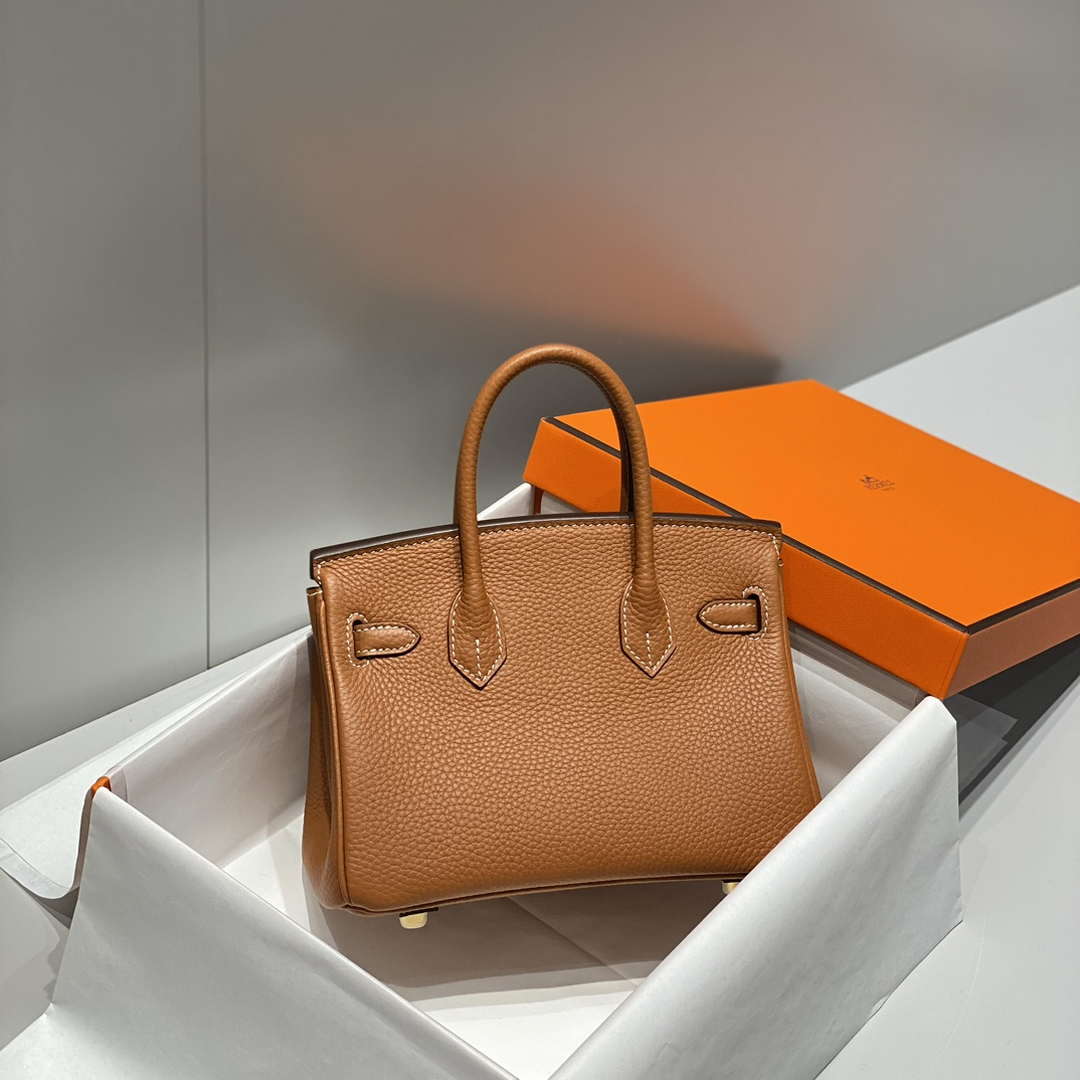 Hermes Mini Birkin Designer Tote Bag Togo Leather 20CM H28409