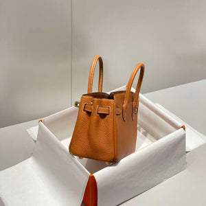 Hermes Mini Birkin Designer Tote Bag Togo Leather 20CM H28409 - Default Title - View 5