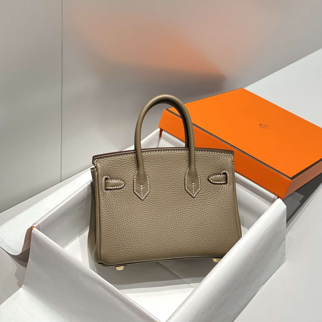 Hermes Mini Birkin Designer Tote Bag Togo Leather 20CM H28410