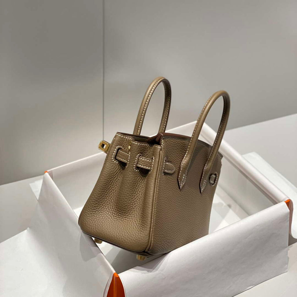 Hermes Mini Birkin Designer Tote Bag Togo Leather 20CM H28410