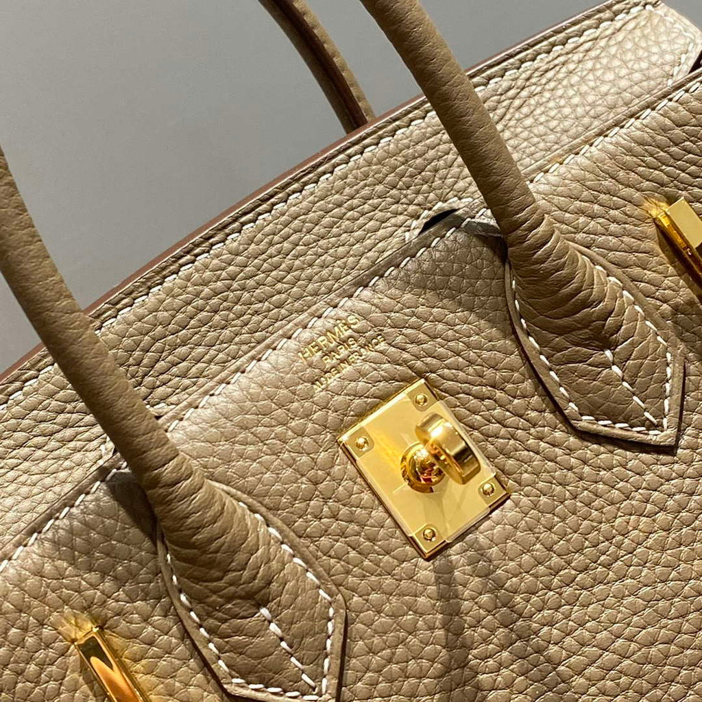 Hermes Mini Birkin Designer Tote Bag Togo Leather 20CM H28410