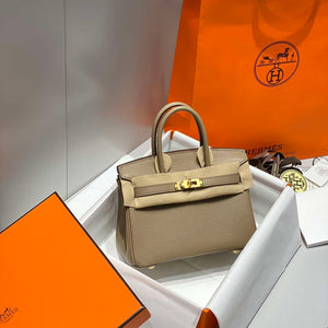 Hermes Mini Birkin Designer Tote Bag Togo Leather 20CM H28411 - Default Title - View 1