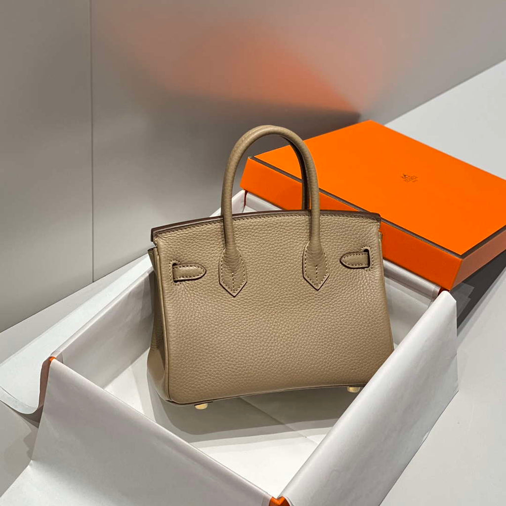 Hermes Mini Birkin Designer Tote Bag Togo Leather 20CM H28411