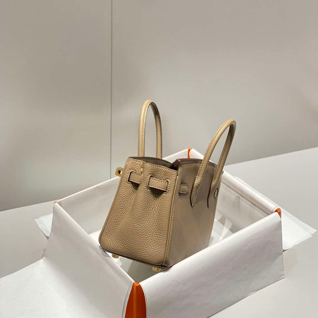 Hermes Mini Birkin Designer Tote Bag Togo Leather 20CM H28411