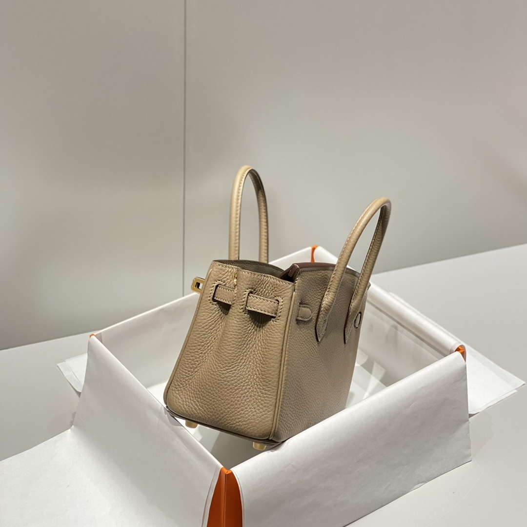 Hermes Mini Birkin Designer Tote Bag Togo Leather 20CM H28411