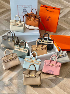 Hermes Mini Birkin Designer Tote Bag Togo Leather 20CM H28411 - Default Title - View 4
