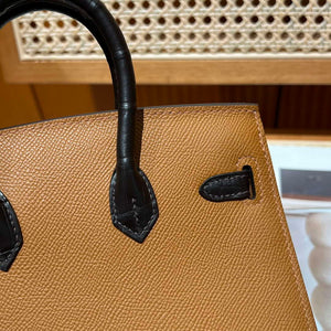 Hermes Mini Birkin Tote Bag Sac Faubourg Brown Matte Alligator Silver Hardware 20CM H28503 - Default Title - View 4