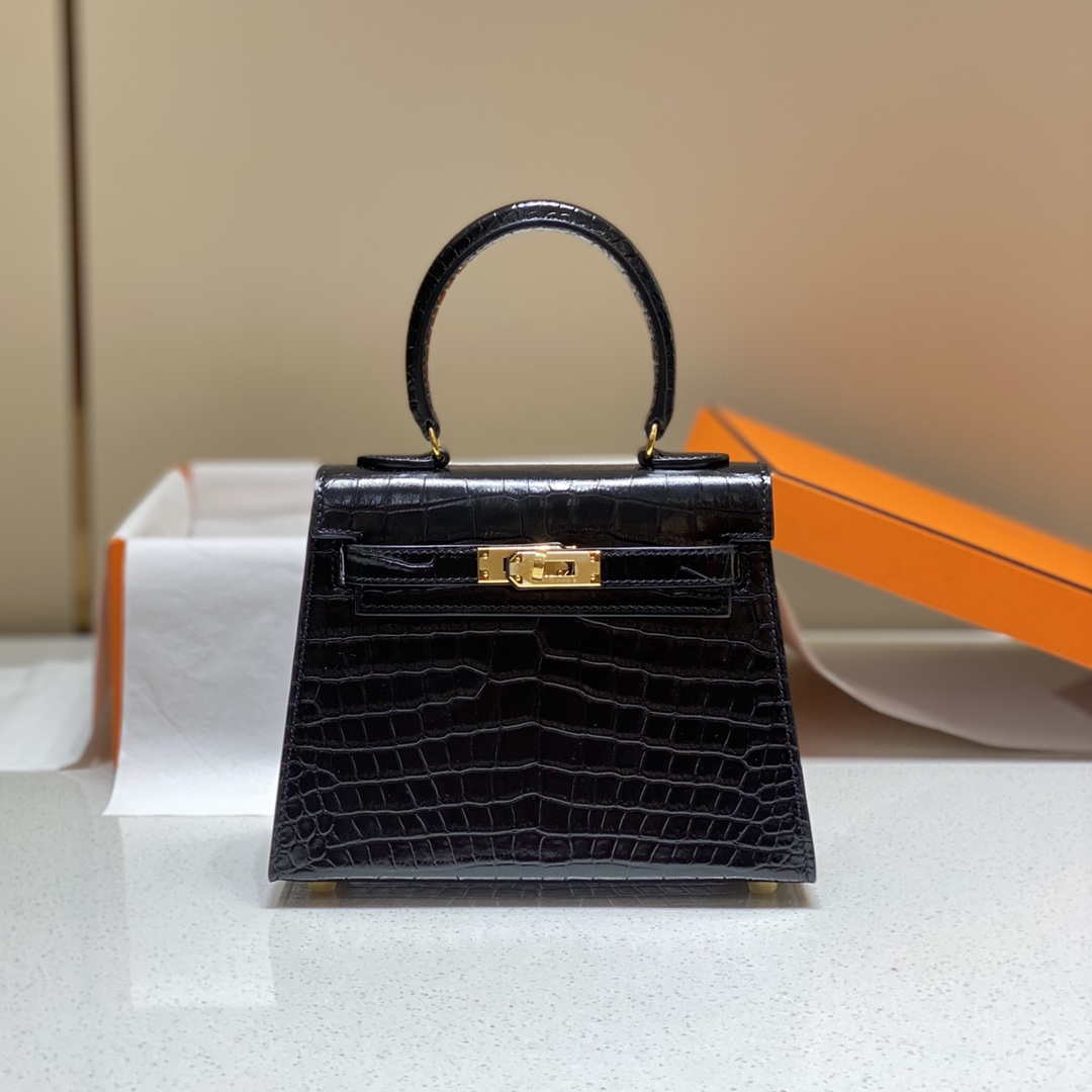Hermes Mini Kelly 20 cm Crocodile Leather H92033