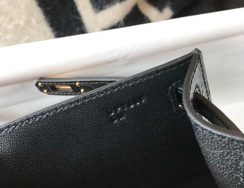 Hermes Mini Kelly Pouchette Crocodile Leather H230234 Black