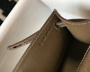 Hermes Mini Kelly Pouchette Crocodile Leather H230237 Oragano - Default Title - View 8