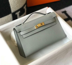 Hermes Mini Kelly Pouchette Epsom Leather H230232 Glacier Blue - Default Title - View 3