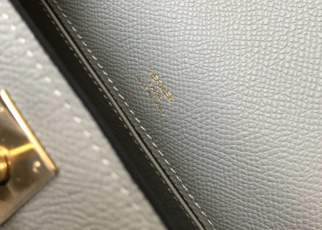 Hermes Mini Kelly Pouchette Epsom Leather H230232 Glacier Blue - Default Title - View 9
