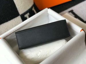Hermes Mini Kelly Pouchette Epsom Leather H230240 Black Silver - Default Title - View 6