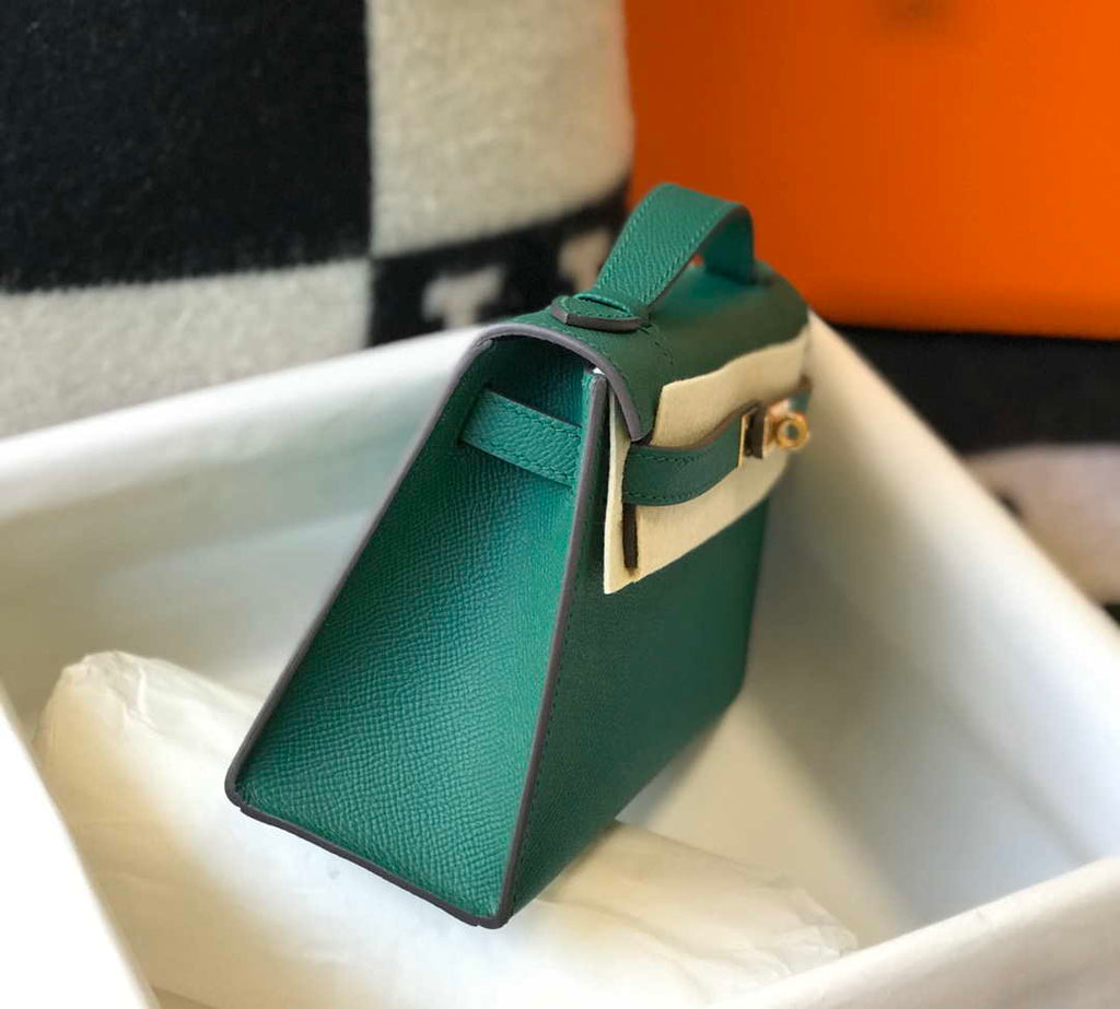 Hermes Mini Kelly Pouchette Epsom Leather H230242 Green