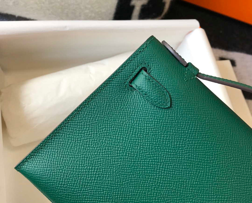 Hermes Mini Kelly Pouchette Epsom Leather H230242 Green