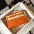 Hermes Mini Kelly Pouchette H230221 Orange - Default Title - View 1