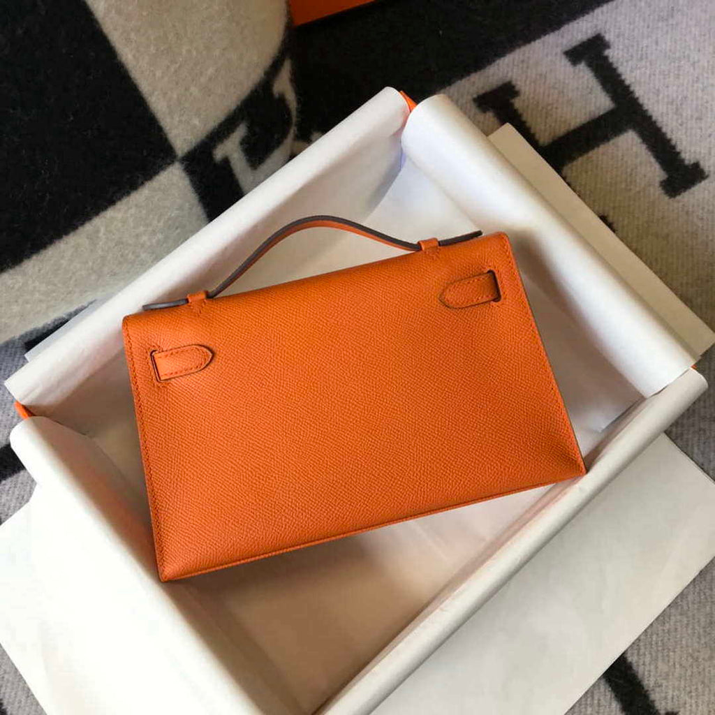 Hermes Mini Kelly Pouchette H230221 Orange