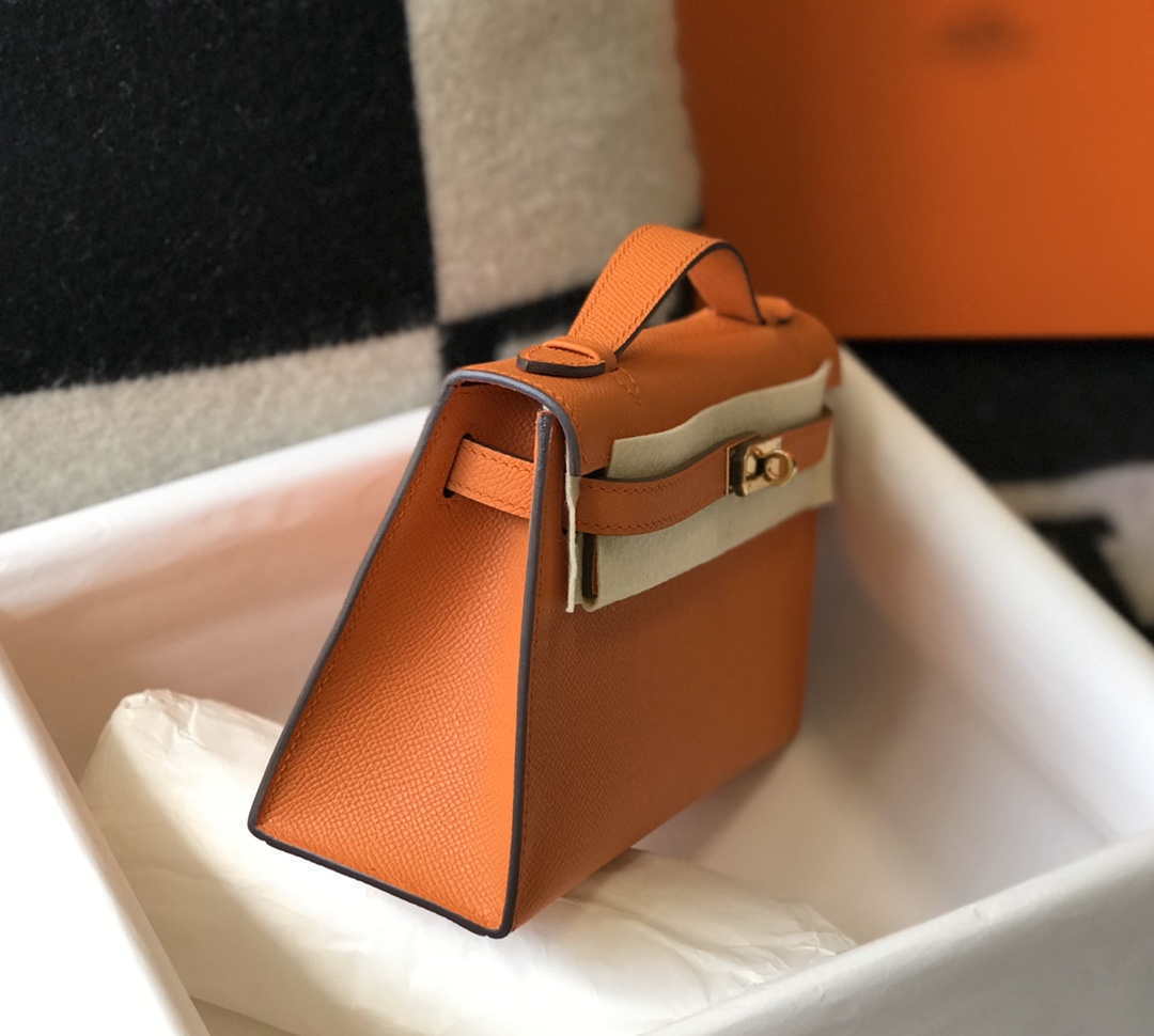 Hermes Mini Kelly Pouchette H230221 Orange