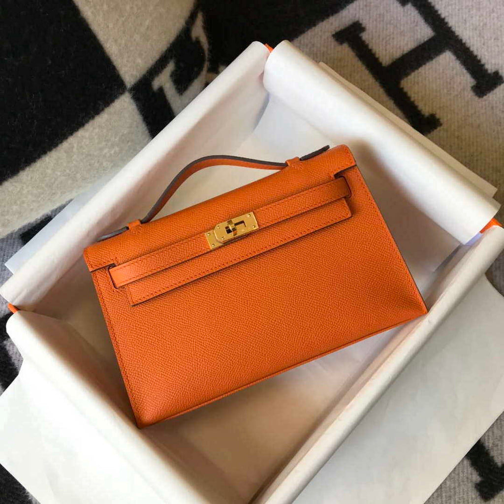 Hermes Mini Kelly Pouchette H230221 Orange