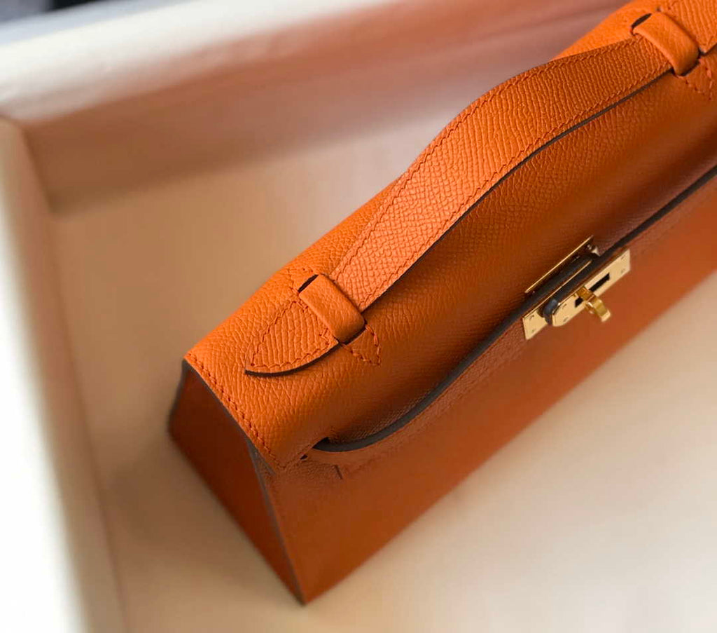 Hermes Mini Kelly Pouchette H230221 Orange