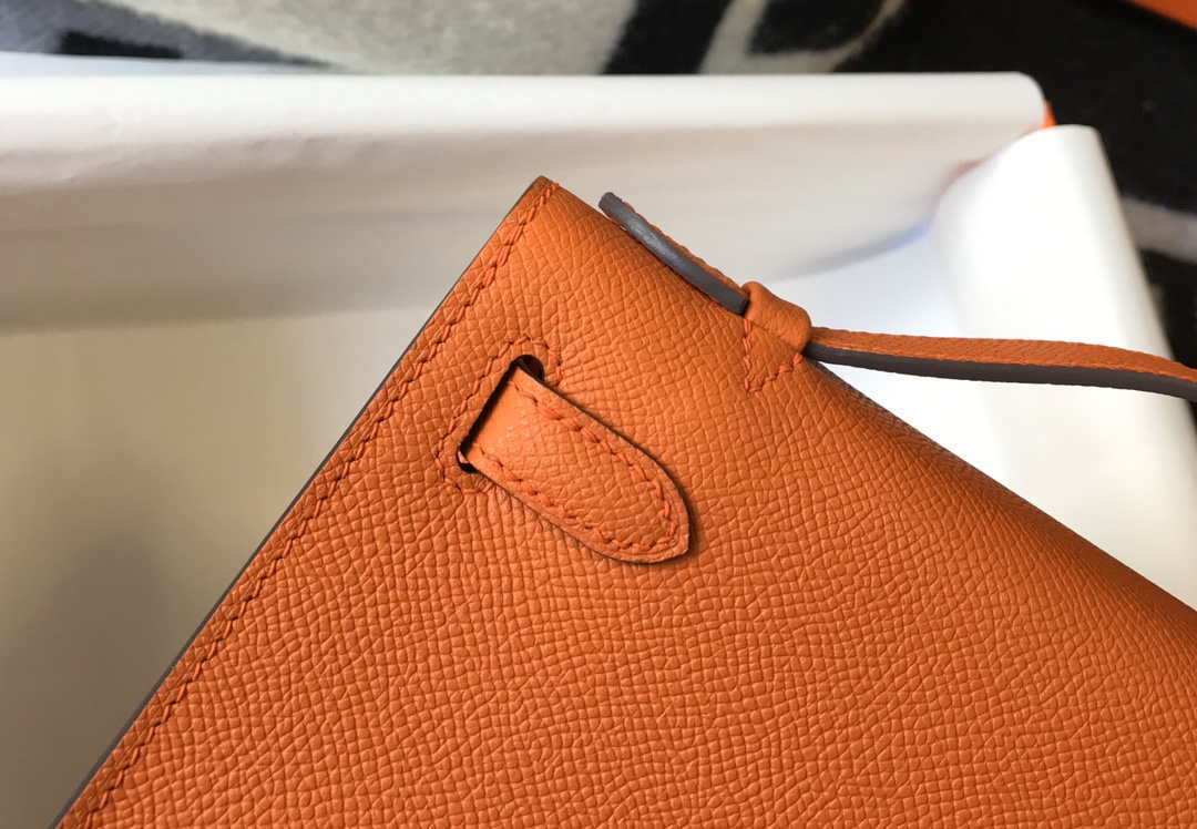 Hermes Mini Kelly Pouchette H230221 Orange