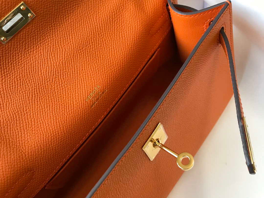Hermes Mini Kelly Pouchette H230221 Orange