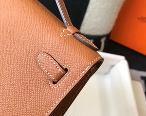 Hermes Mini Kelly Pouchette H230223 Epsom Leather Brown - Default Title - View 7