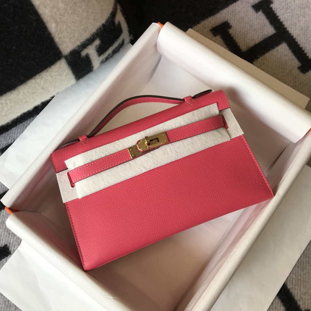 Hermes Mini Kelly Pouchette H230225 Epsom Leather Elipstick powder - Default Title - View 1